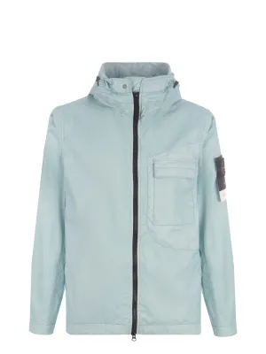 Stone Island Logo Patch Hooded Zip-Up Jacket