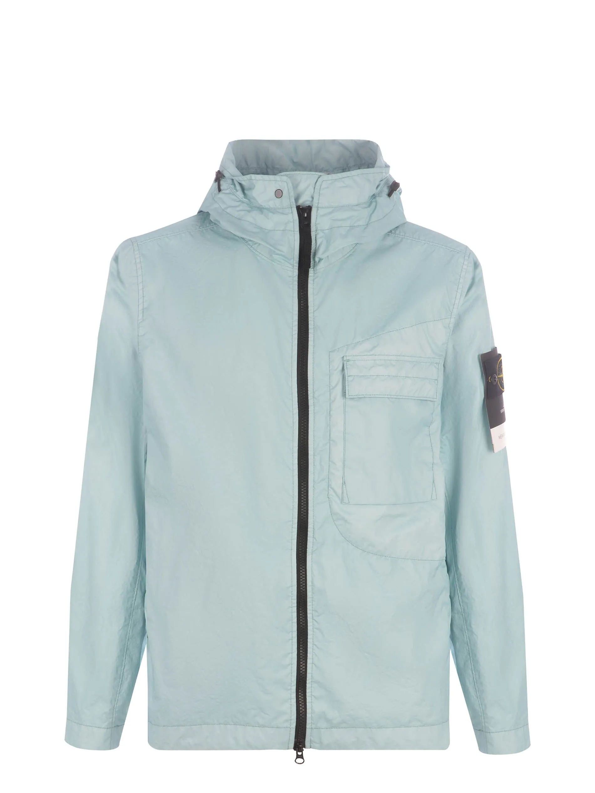 Stone Island Logo Patch Hooded Zip-Up Jacket