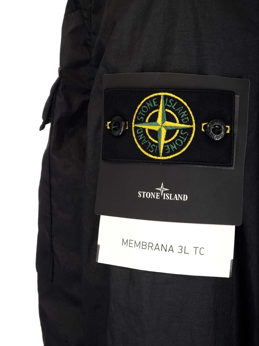 Stone Island Logo Patch Hooded Zip-Up Jacket