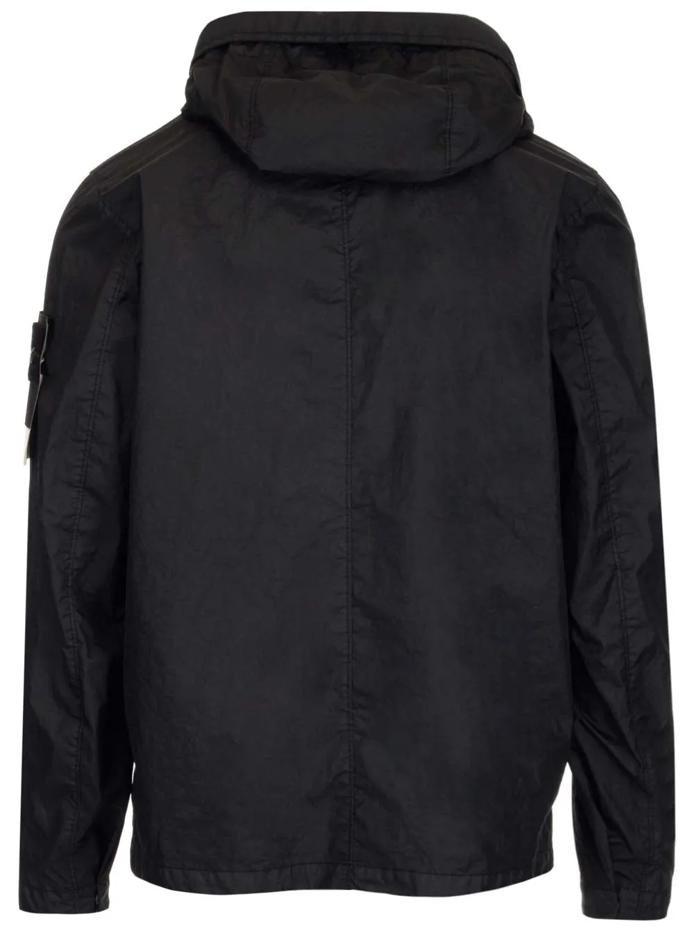 Stone Island Logo Patch Hooded Zip-Up Jacket