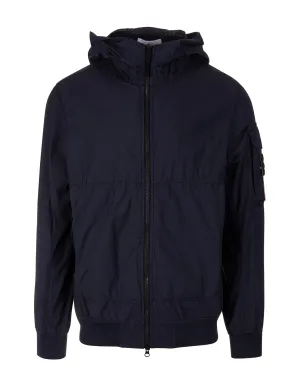 Stone Island Logo Patch Lightweight Hooded Jacket