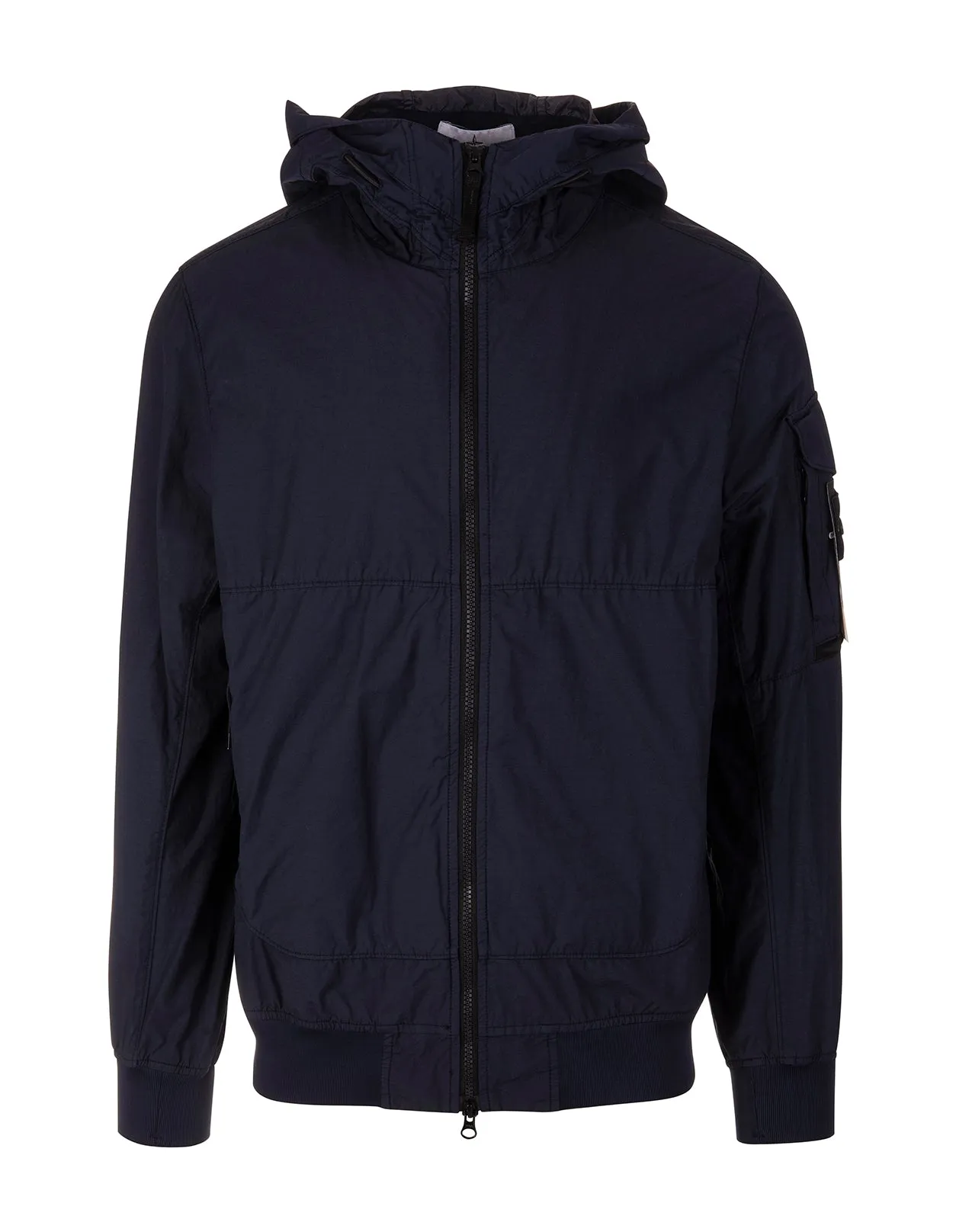 Stone Island Logo Patch Lightweight Hooded Jacket