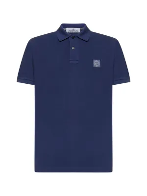 Stone Island Logo-Patch Short-Sleeved Polo Shirt