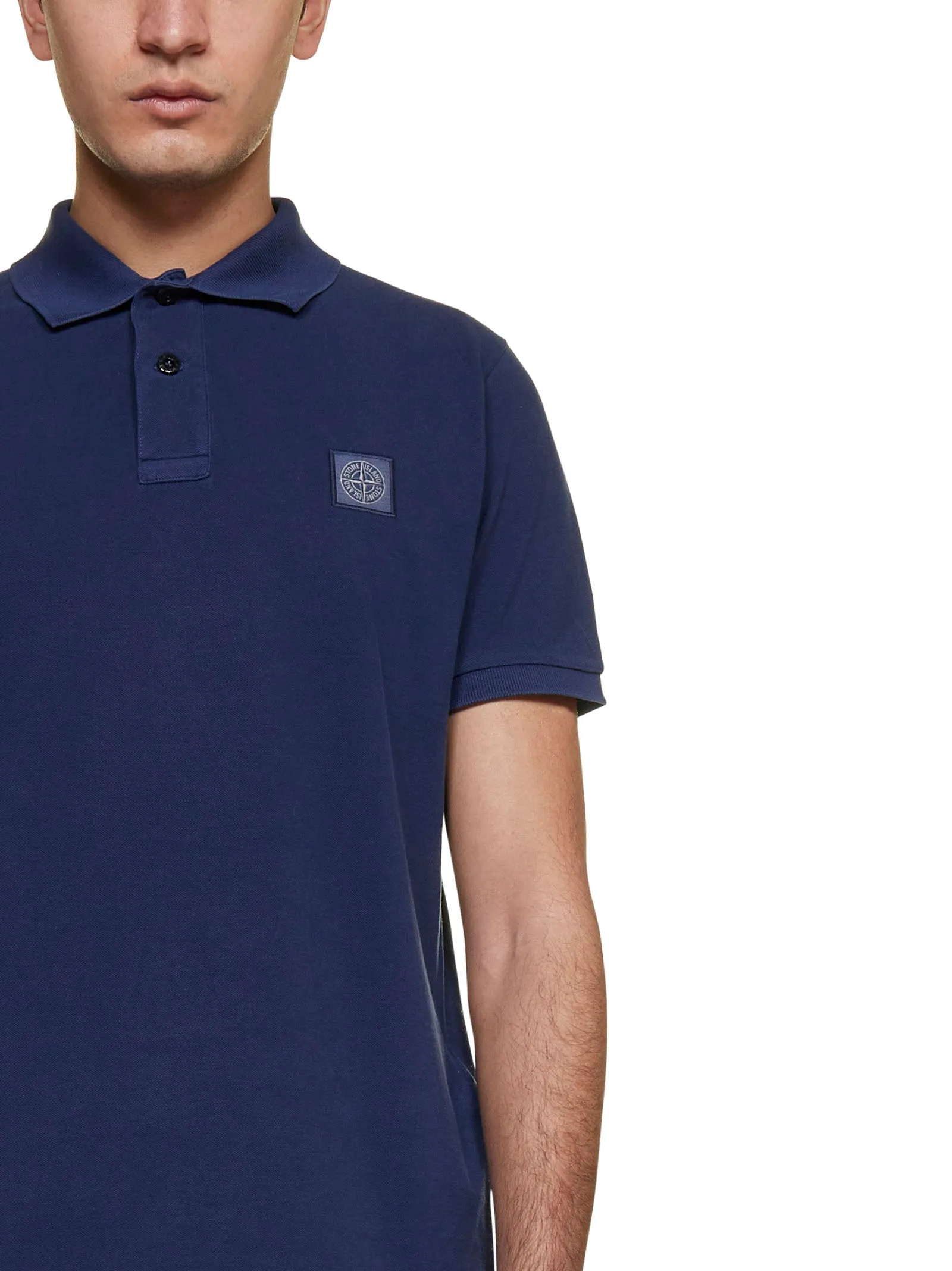 Stone Island Logo-Patch Short-Sleeved Polo Shirt