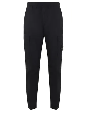 Stone Island Logo Patch Straight Leg Trousers