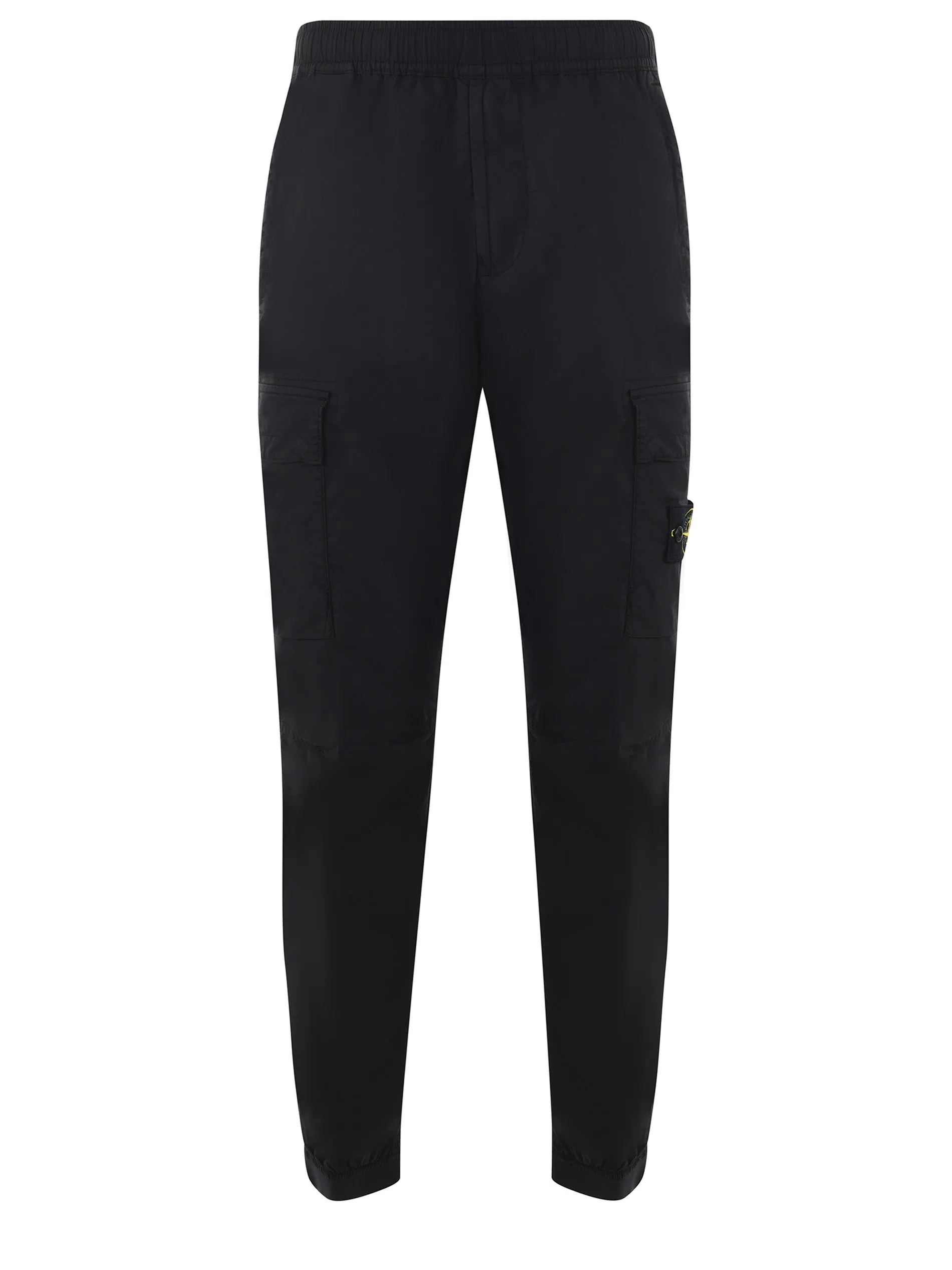 Stone Island Logo Patch Straight Leg Trousers