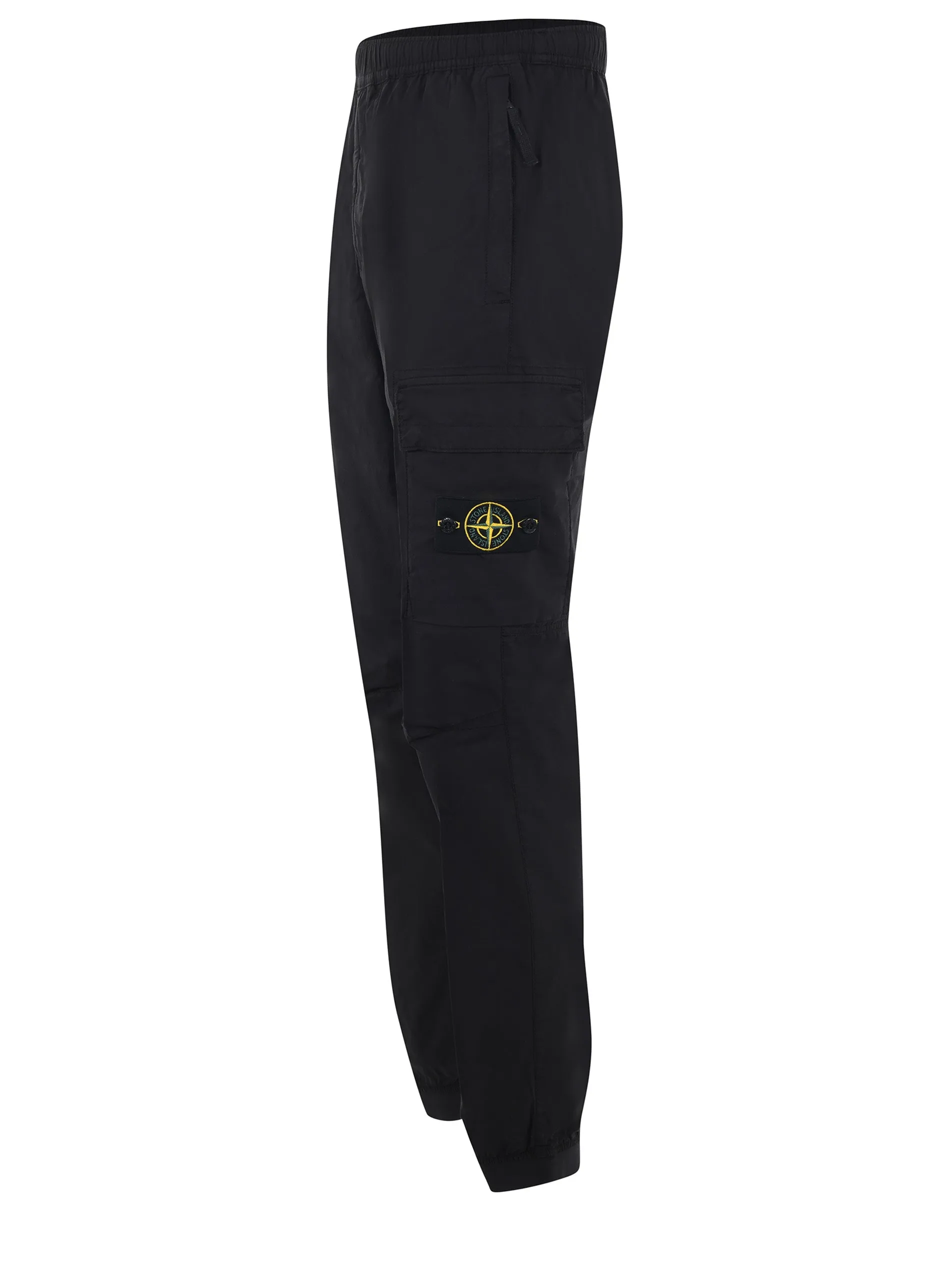 Stone Island Logo Patch Straight Leg Trousers