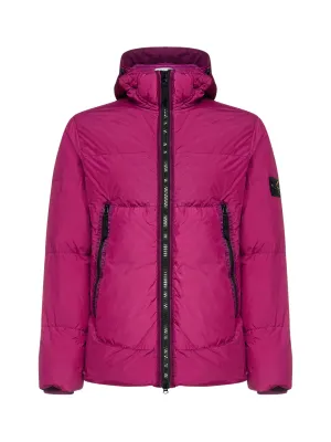 Stone Island Logo Patched Hooded Puffer Jacket