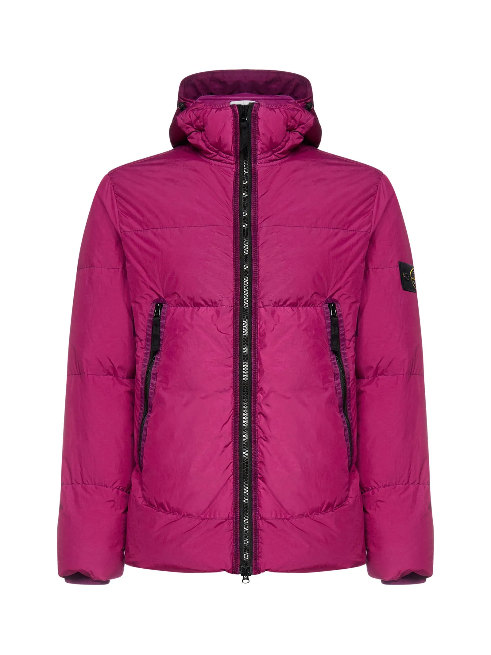 Stone Island Logo Patched Hooded Puffer Jacket