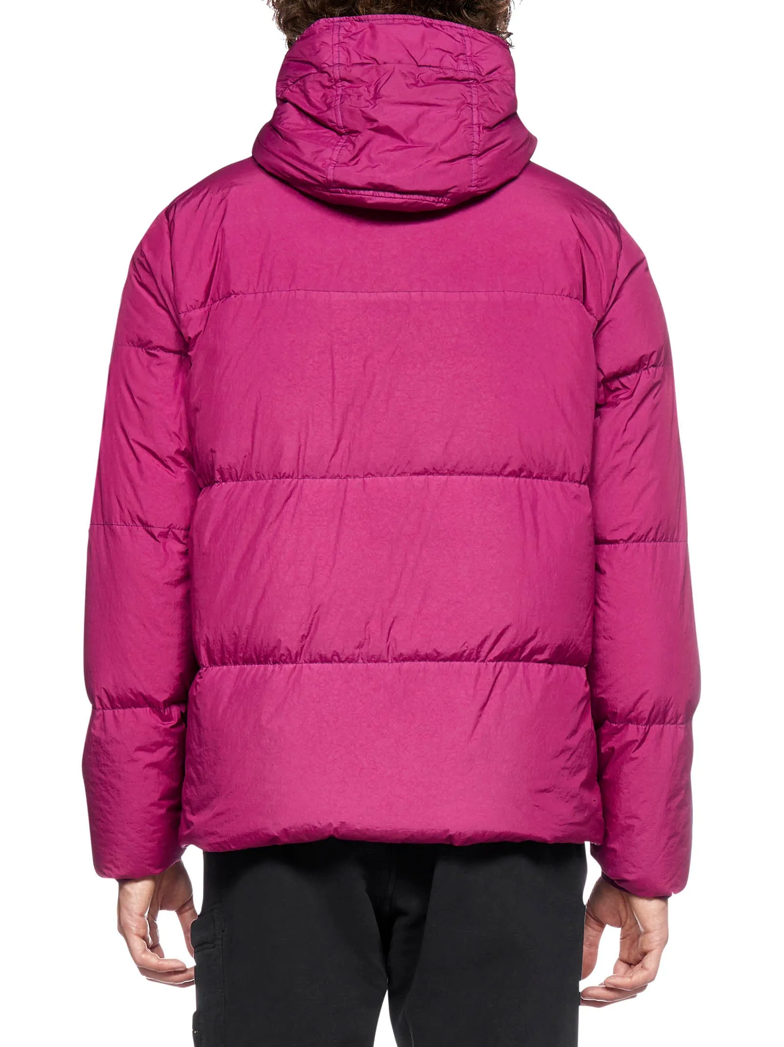 Stone Island Logo Patched Hooded Puffer Jacket