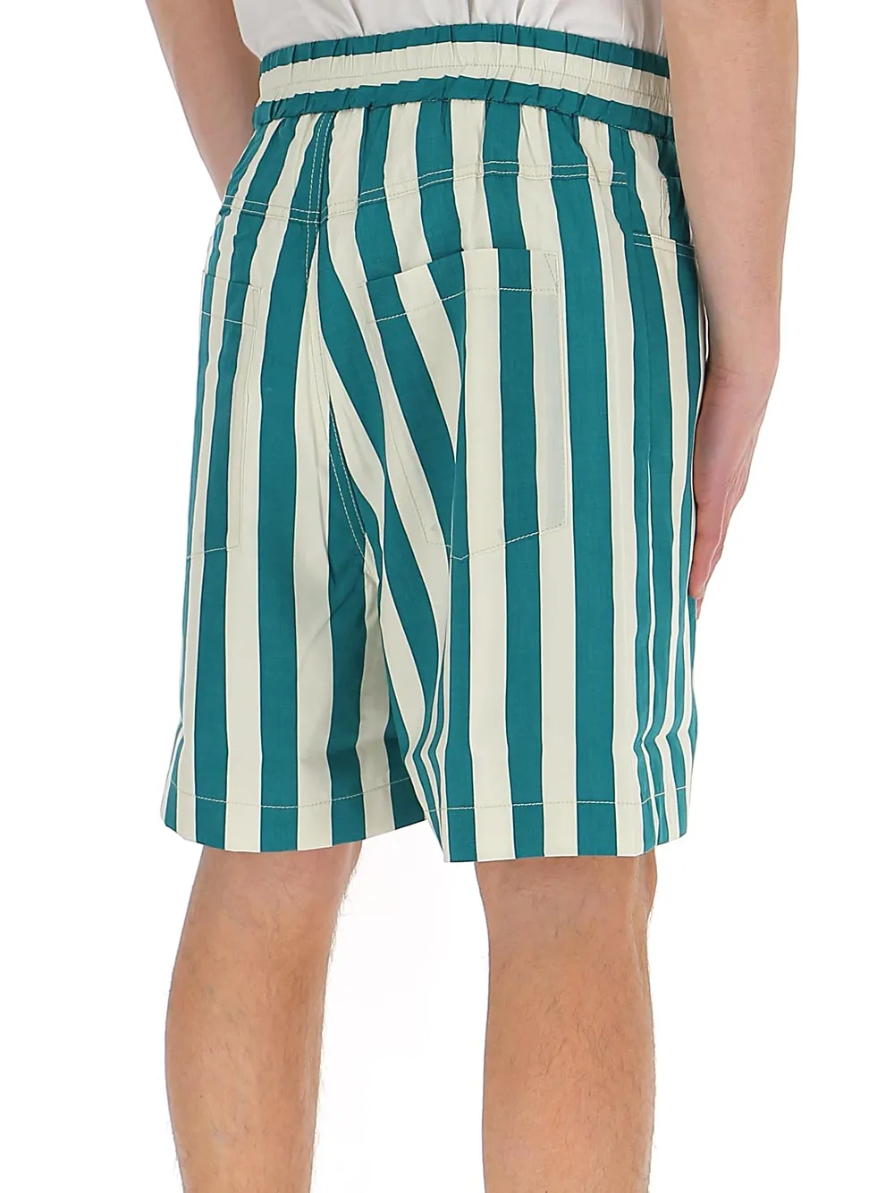 Sunnei High Waist Striped Bermuda Shorts