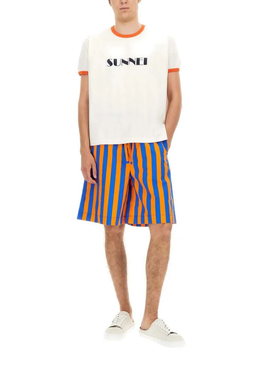 Sunnei Logo Print Crewneck T-Shirt