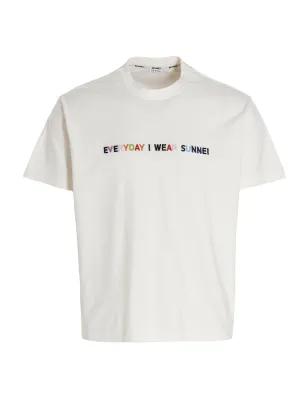Sunnei Slogan Printed Crewneck T-Shirt