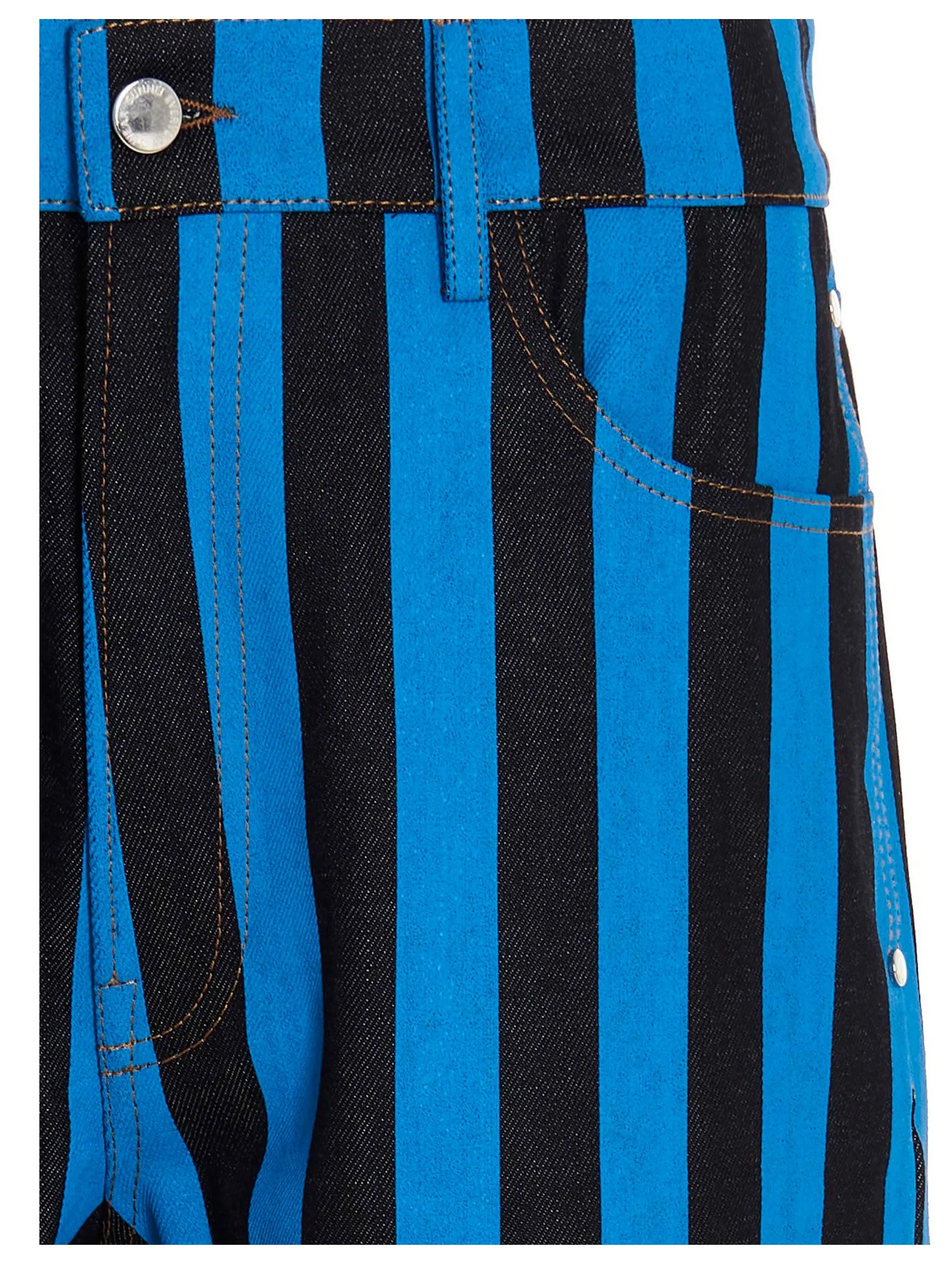 Sunnei Striped Pattern Straight-Leg Jeans