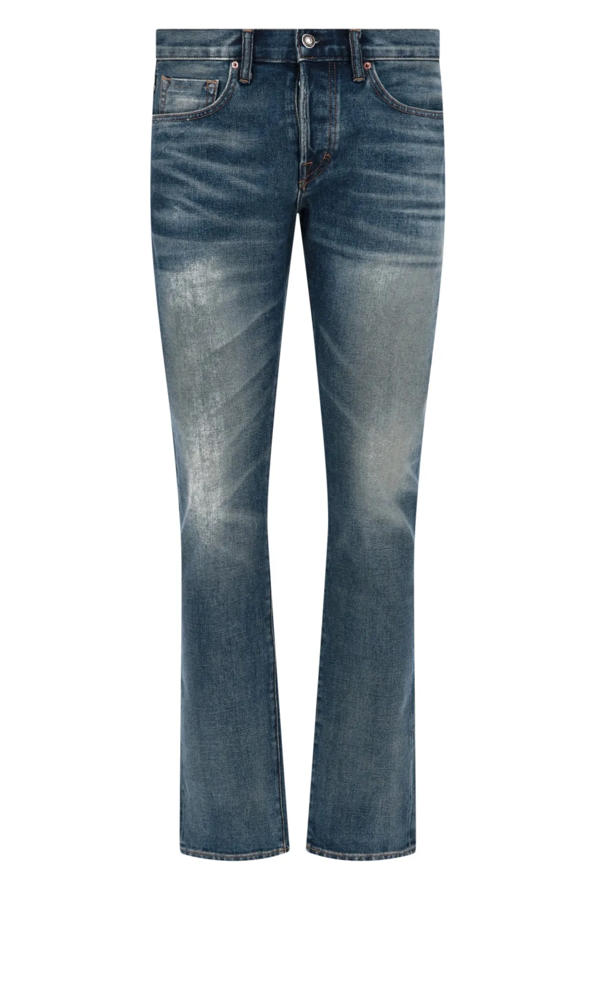 Tom Ford Logo Patch Slim-Fit Jeans