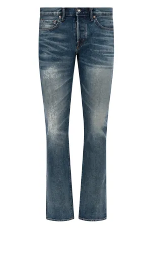 Tom Ford Logo Patch Slim-Fit Jeans