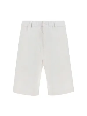 Valentino Camouwhite Print Bermuda Shorts