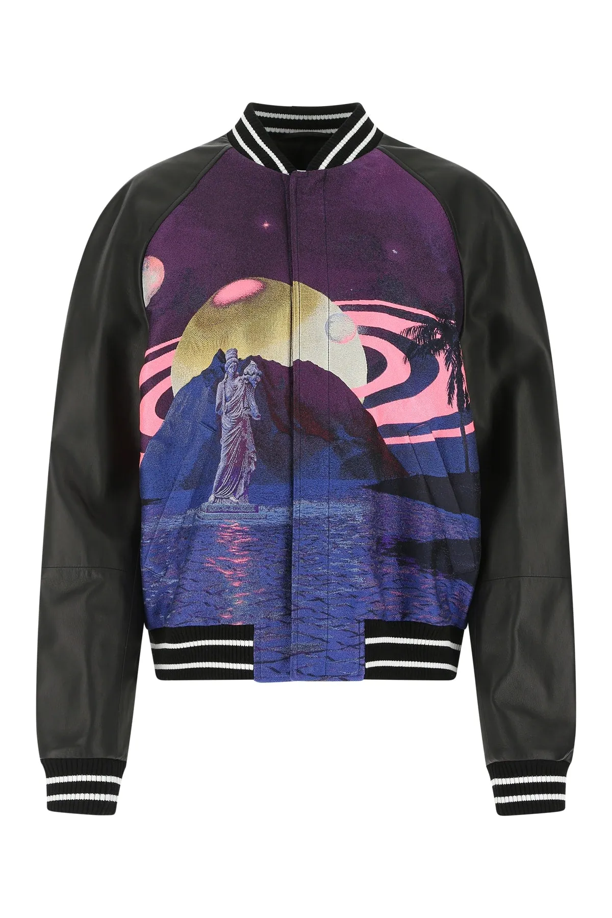 Valentino Graphic Printed Long-Sleeved Bomber Jacket