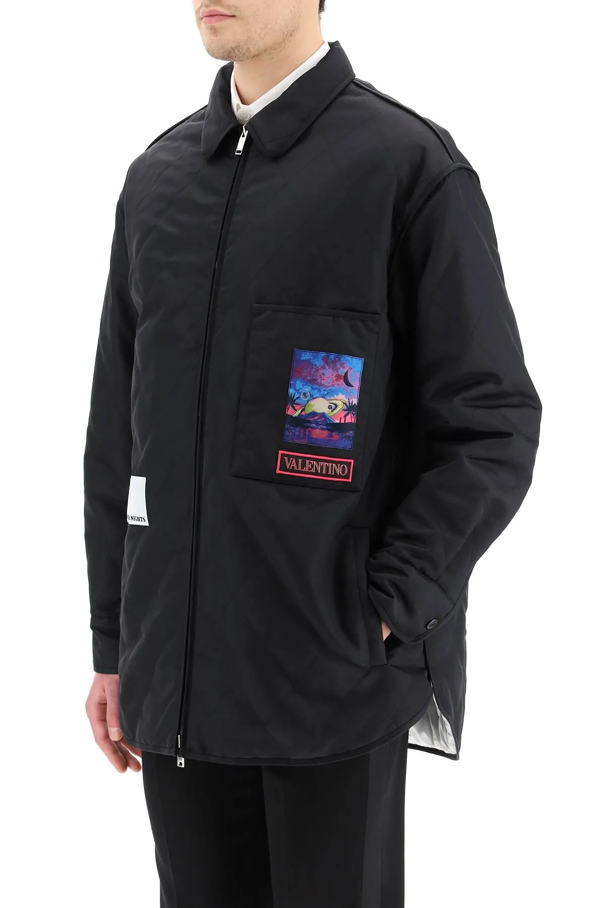 Valentino Graphic Printed Zipped Jacket