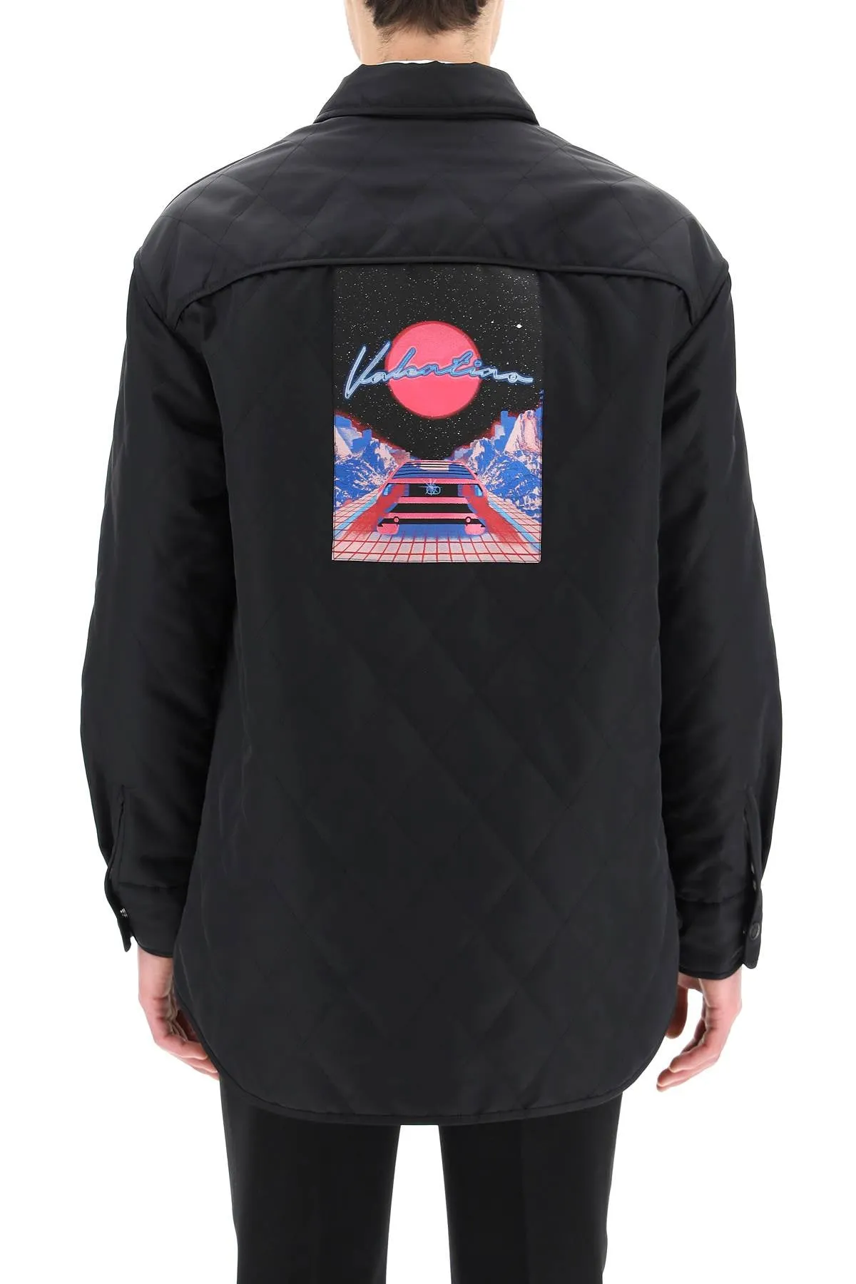Valentino Graphic Printed Zipped Jacket