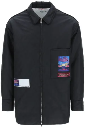 Valentino Graphic Printed Zipped Jacket