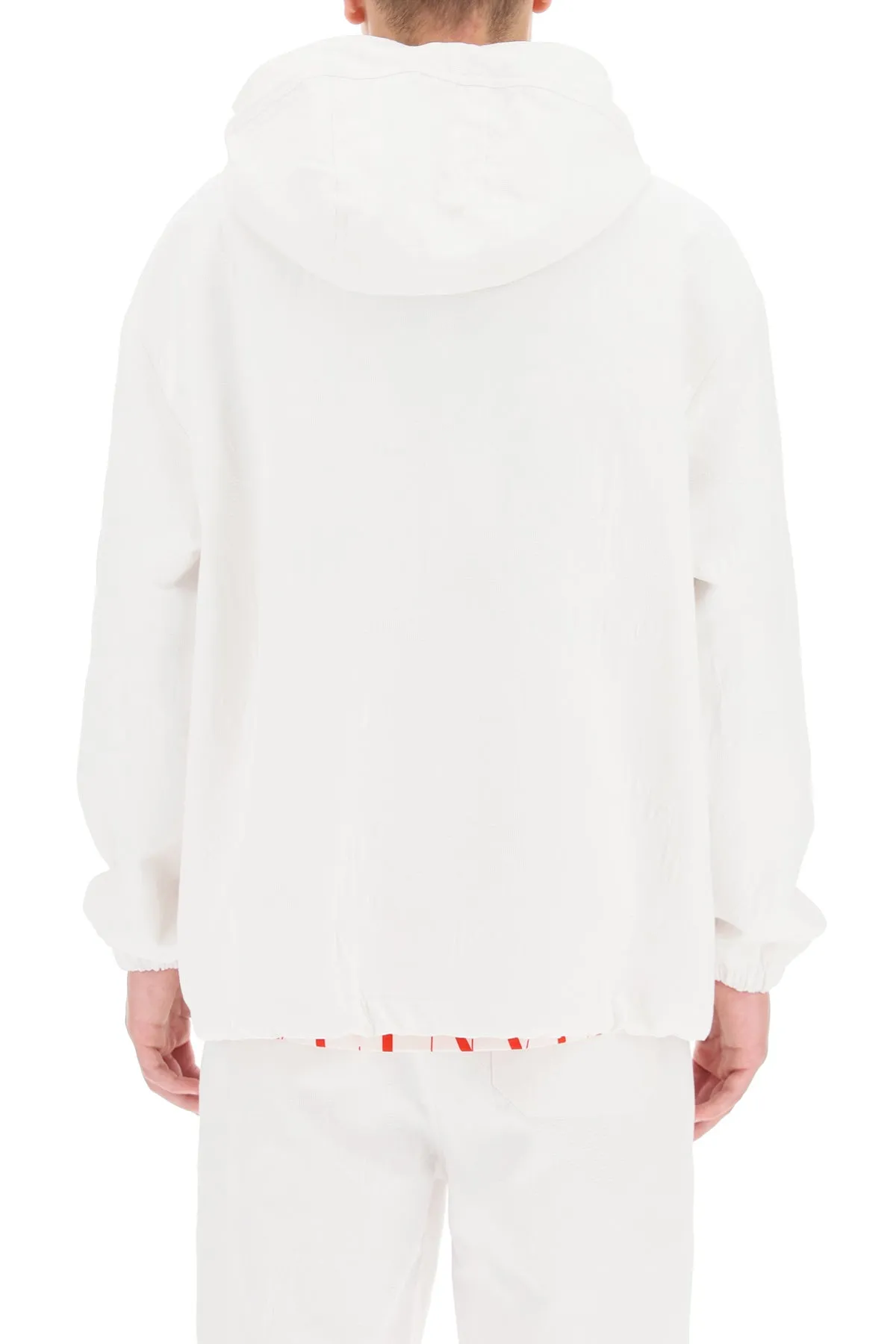 Valentino Logo Print Hooded Jacket