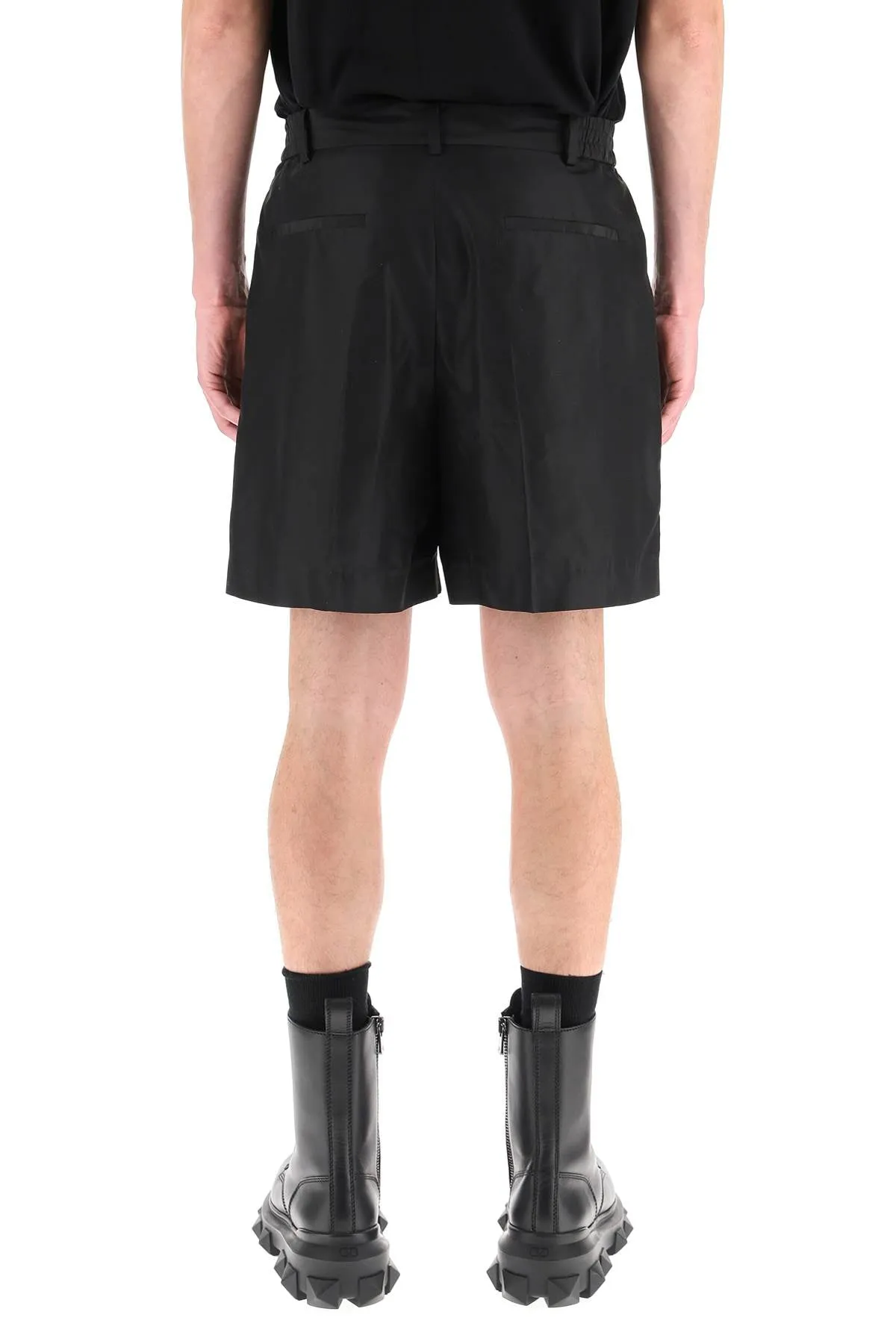 Valentino Pressed-Crease Elasticated Waist Tailored Shorts