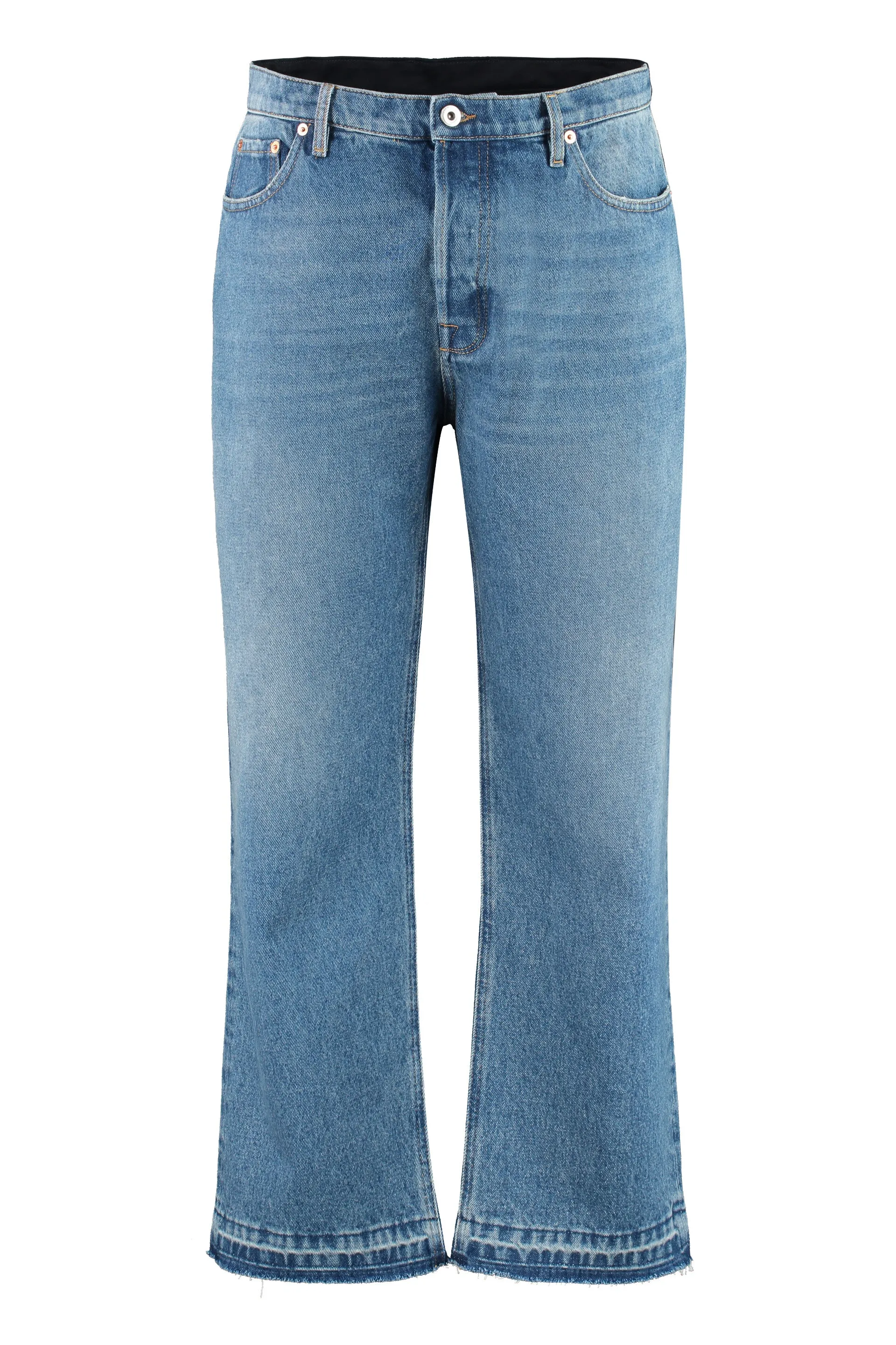 Valentino Two-Tone Straight-Leg Jeans
