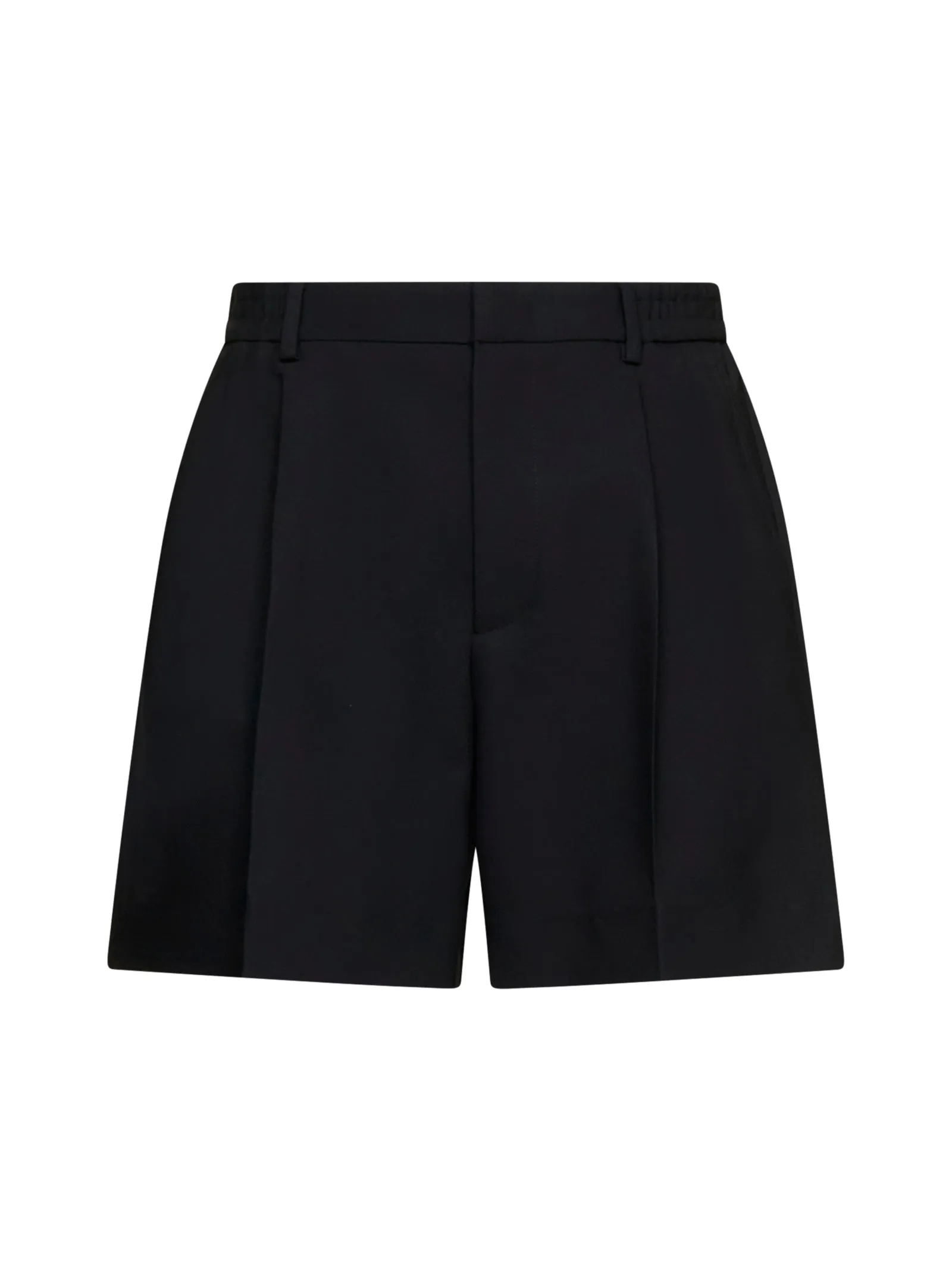 ValentinoPleat Detailed High Waist Shorts