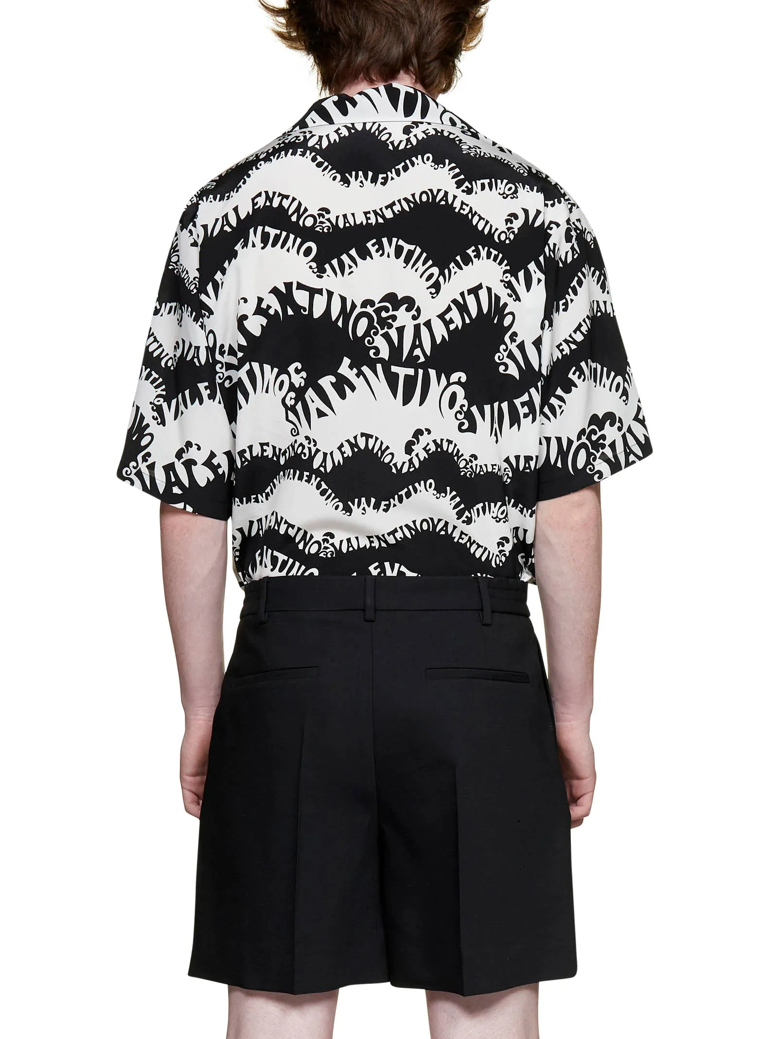ValentinoPleat Detailed High Waist Shorts