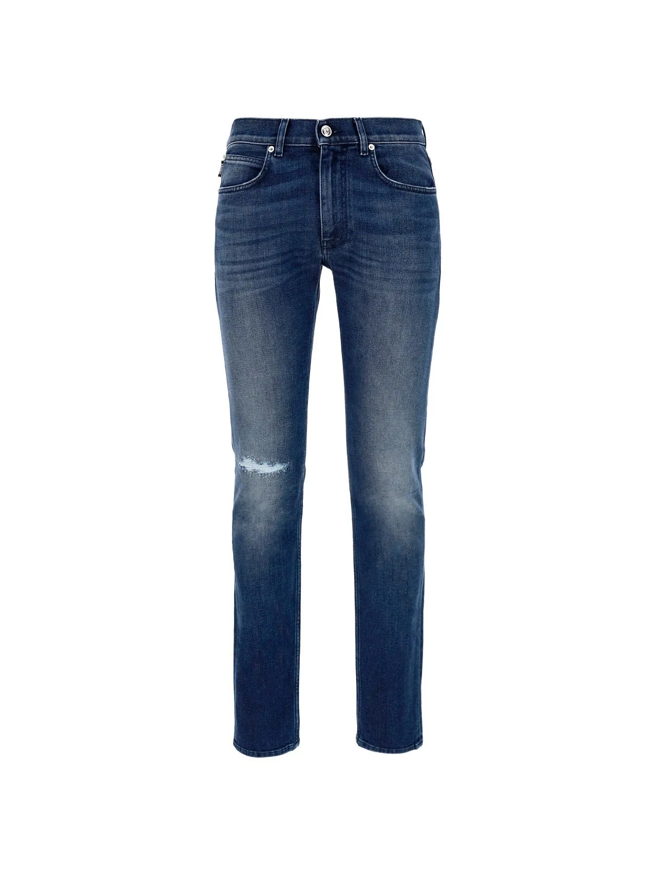 Versace Distressed Slim Fit Jeans