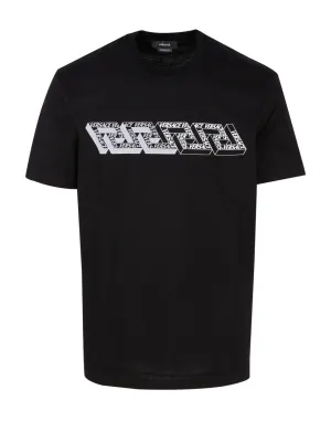 Versace Greca Logo Printed Crewneck T-Shirt