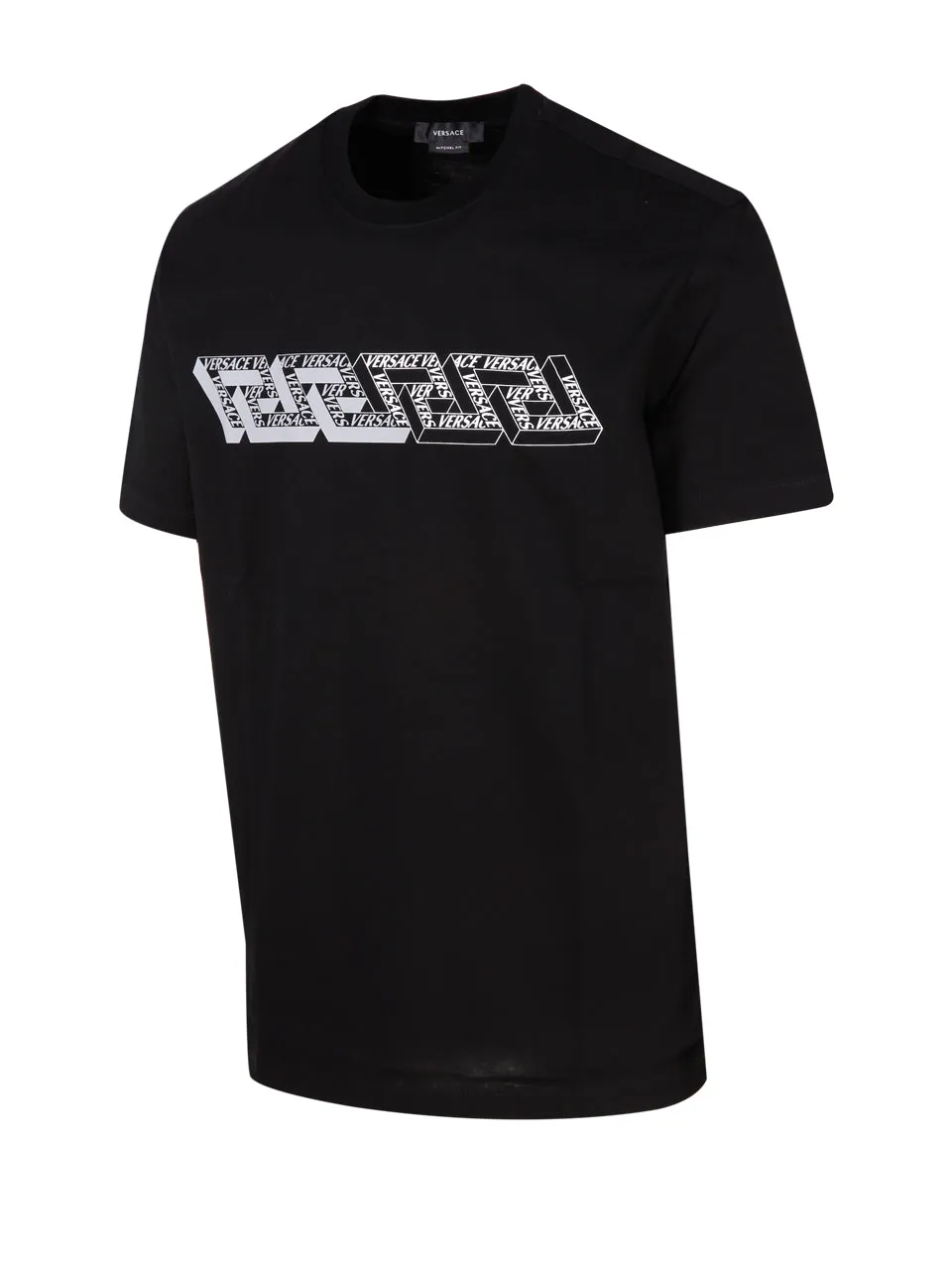 Versace Greca Logo Printed Crewneck T-Shirt