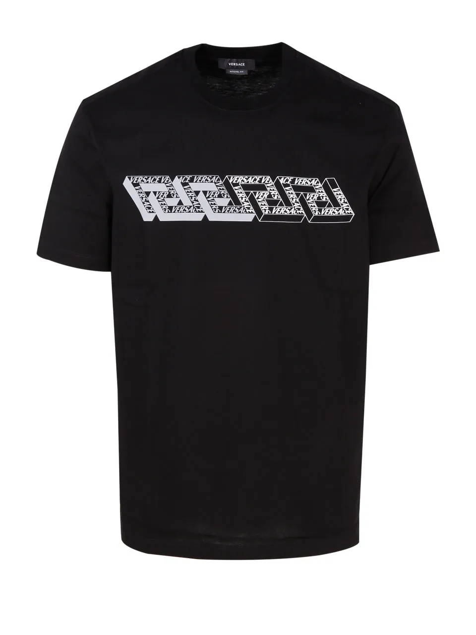 Versace Greca Logo Printed Crewneck T-Shirt