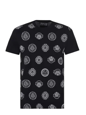 Versace Jeans Couture All-Over Logo Crewneck T-Shirt