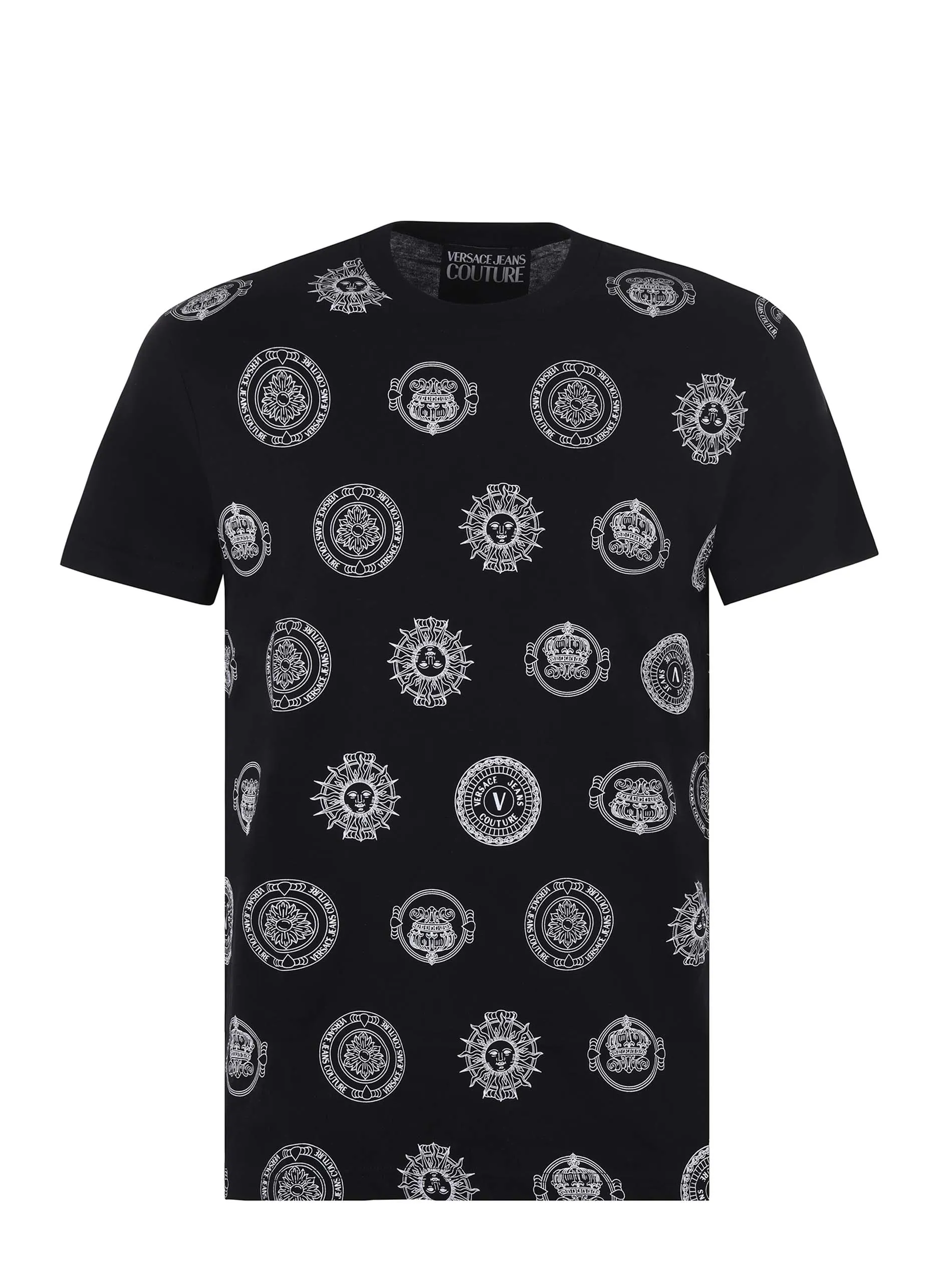 Versace Jeans Couture All-Over Logo Crewneck T-Shirt