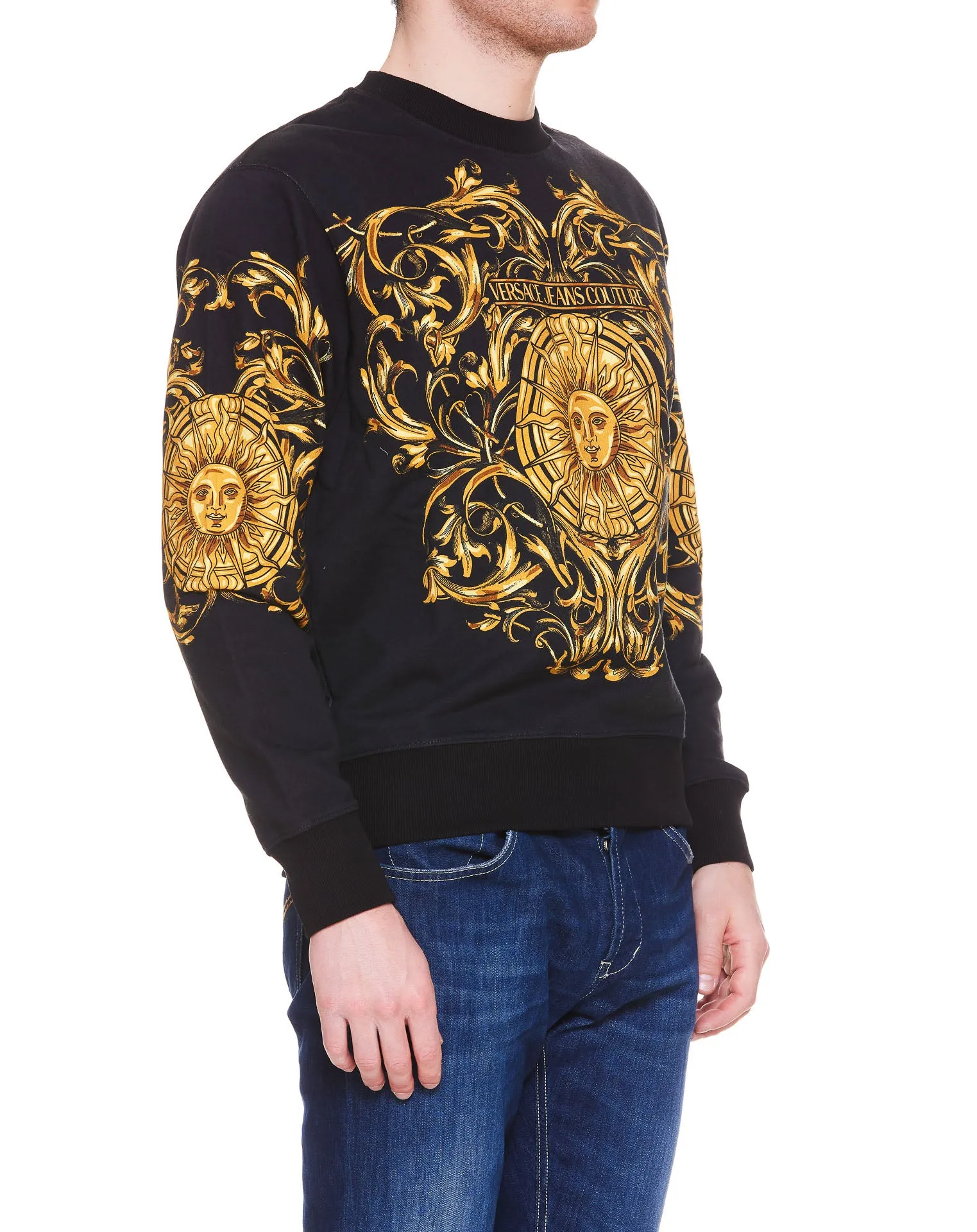Versace Jeans Couture Baroque Pattern Crewneck Sweatshirt