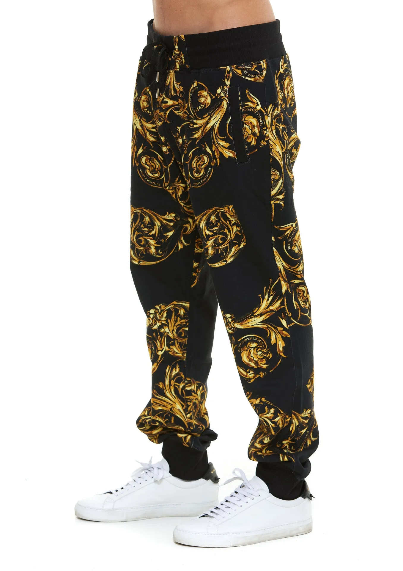 Versace Jeans Couture Baroque Print Drawstring Sweatpants