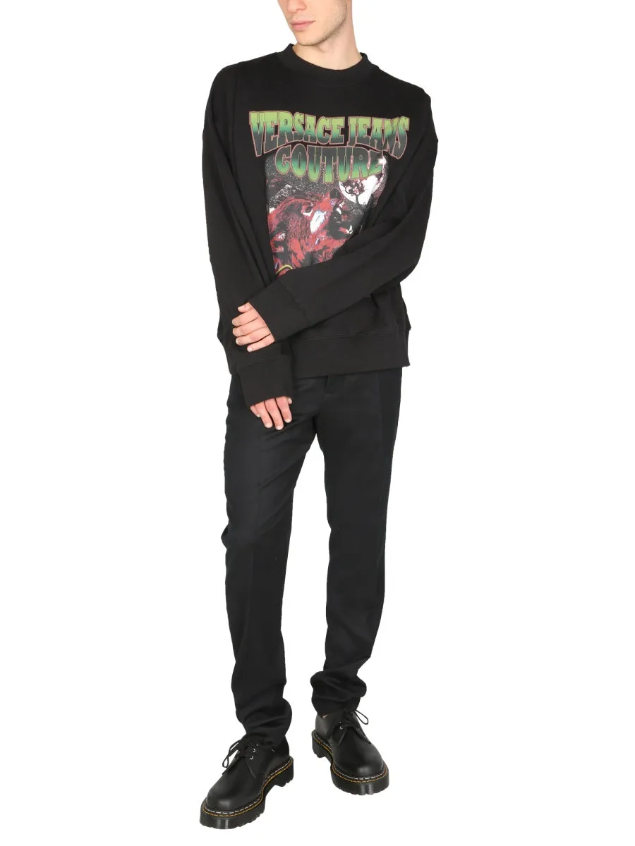 Versace Jeans Couture Graphic Printed Crewneck Sweatshirt