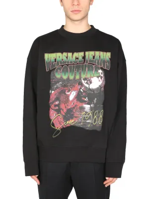 Versace Jeans Couture Graphic Printed Crewneck Sweatshirt