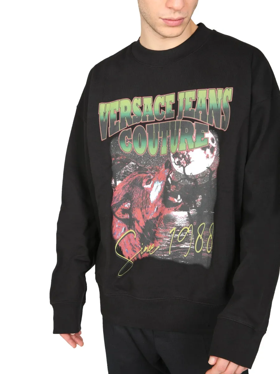 Versace Jeans Couture Graphic Printed Crewneck Sweatshirt