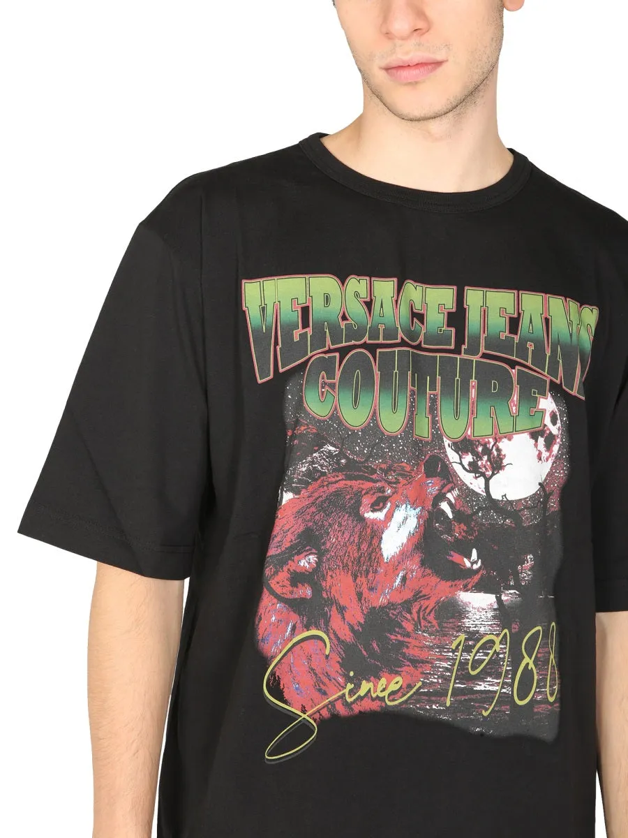Versace Jeans Couture Graphic Printed Crewneck T-Shirt