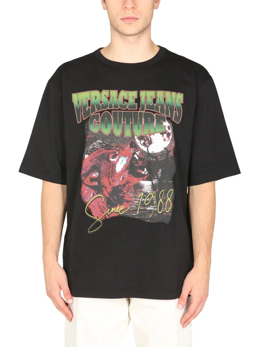 Versace Jeans Couture Graphic Printed Crewneck T-Shirt