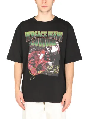 Versace Jeans Couture Graphic Printed Crewneck T-Shirt
