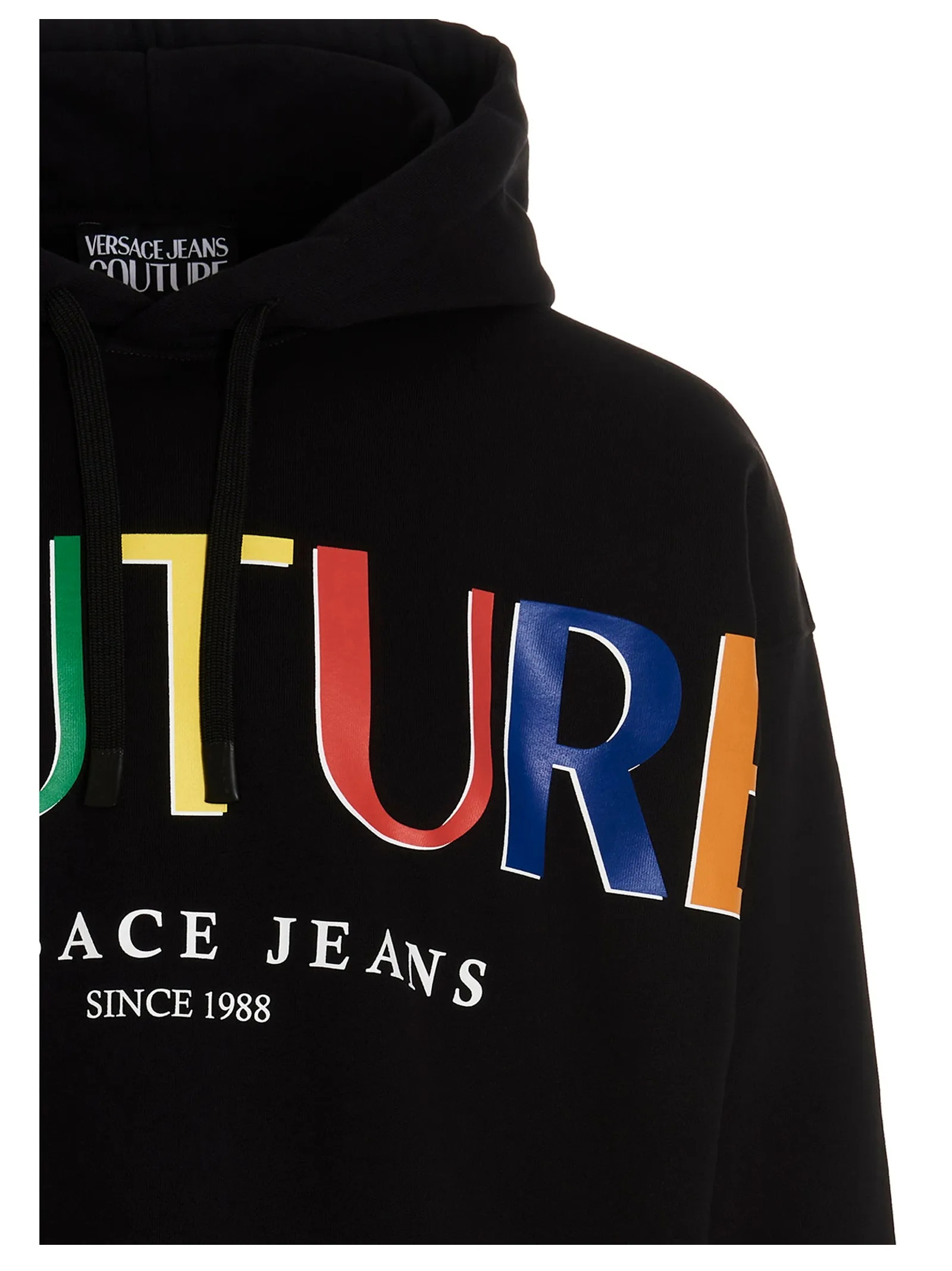 Versace Jeans Couture Logo Print Drawstring Hoodie