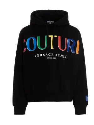 Versace Jeans Couture Logo Print Drawstring Hoodie