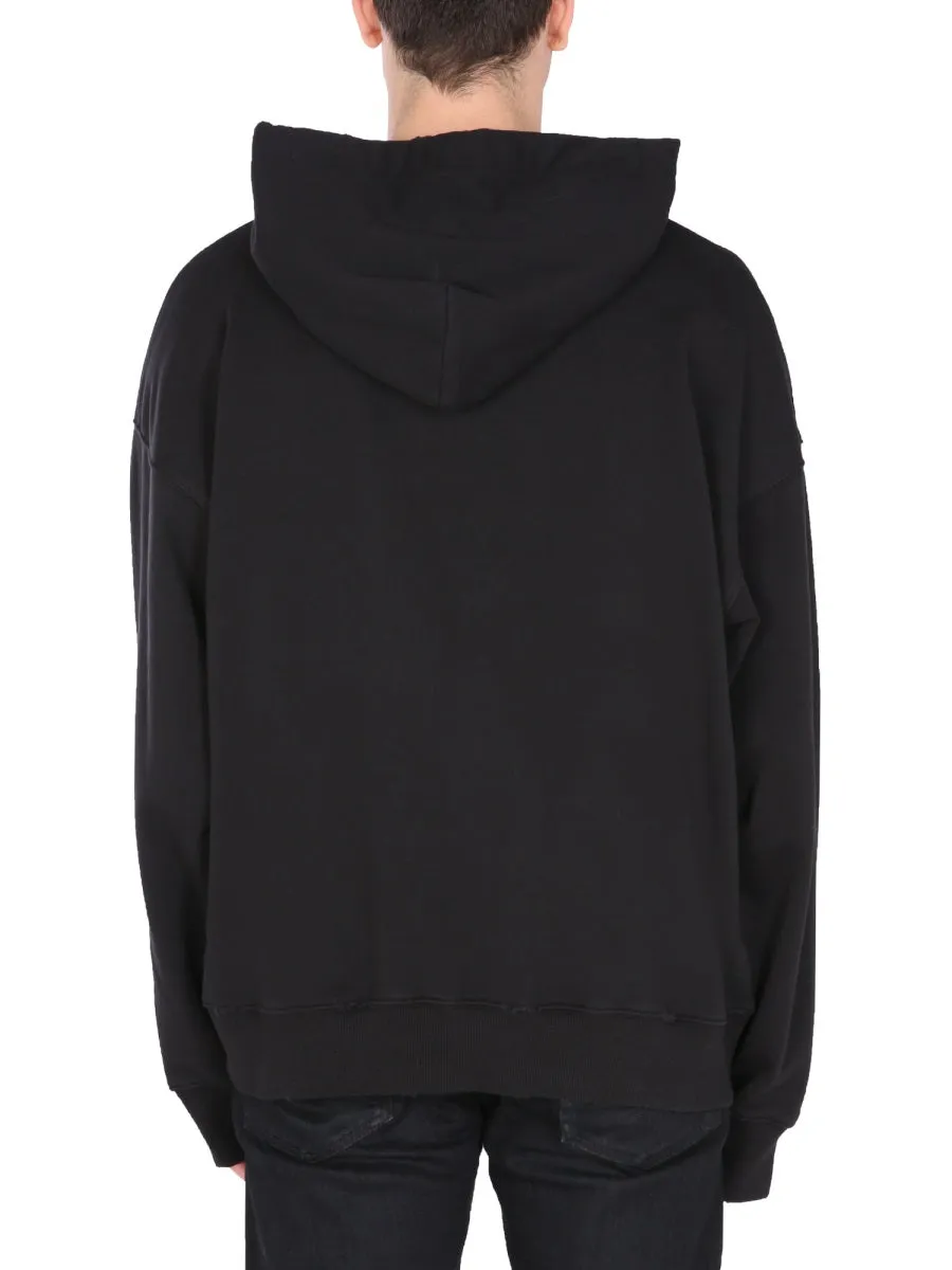 Versace Jeans Couture Logo Printed Drawstring Hoodie