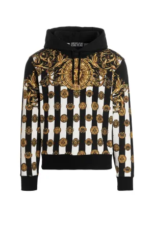 Versace Jeans Couture V-Emblem Medusa Print Drawstring Hoodie