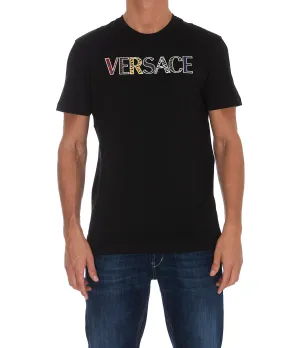 Versace Logo Print Crewneck T-Shirt
