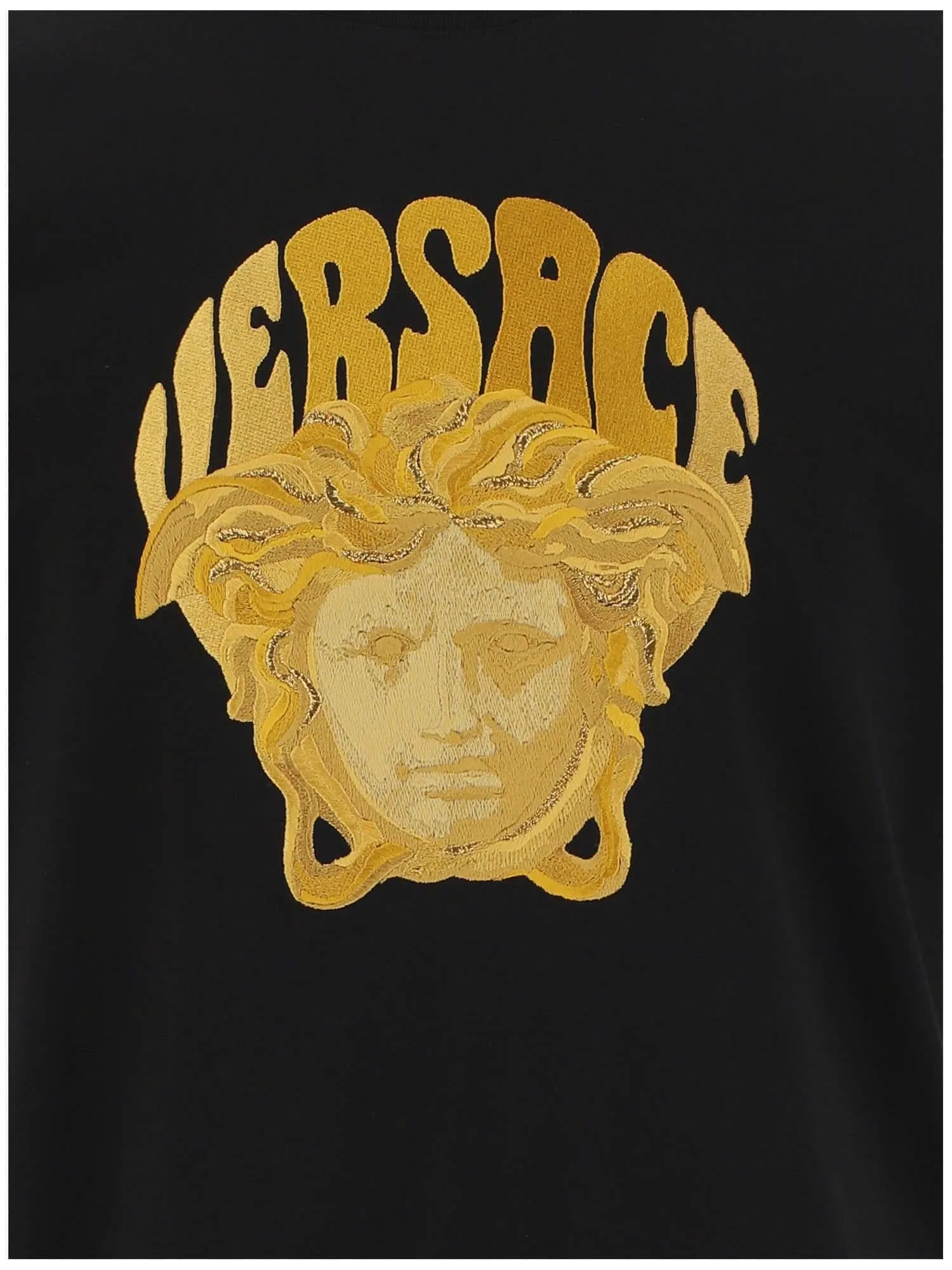 Versace Logo Printed Crewneck T-Shirt
